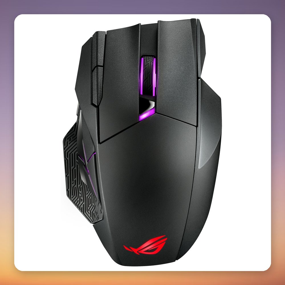 ASUS ROG Spatha X Wireless Gaming Mouse, 19000 DPI, 12 Buttons, Black