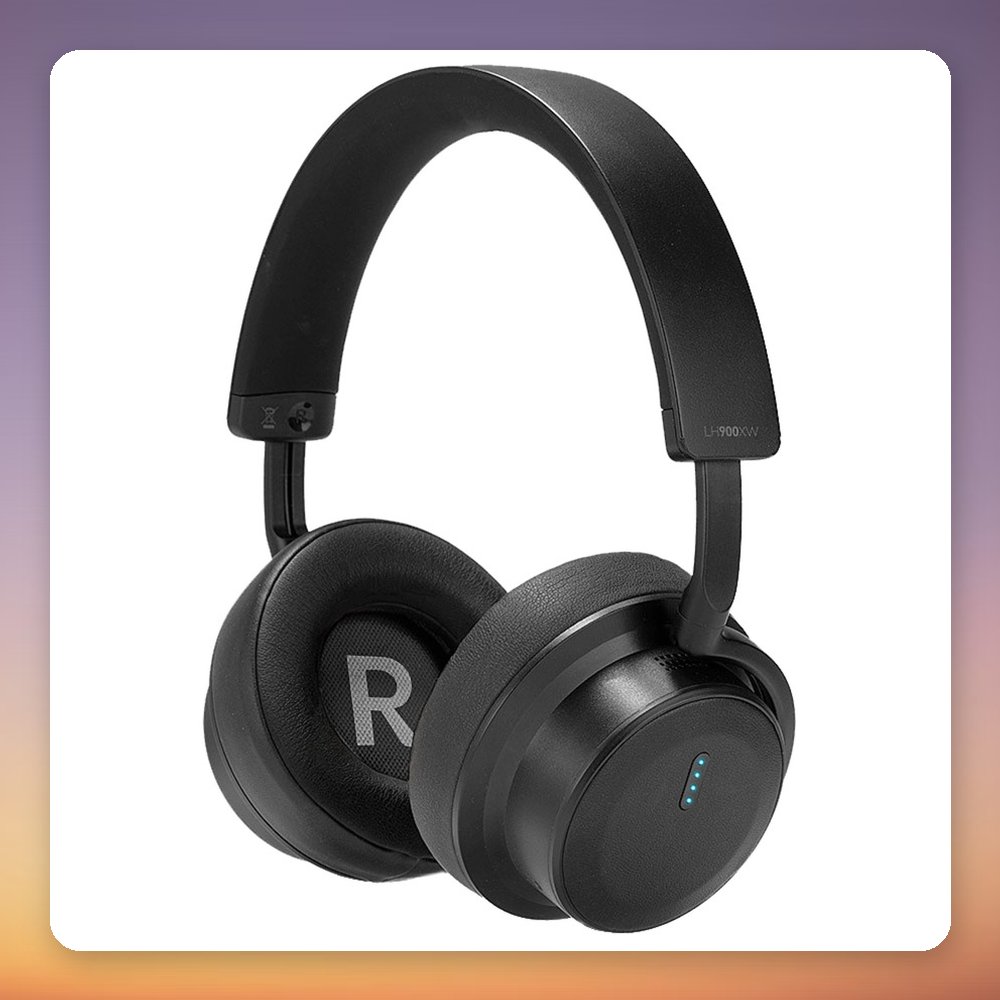 Lindy LH900XW Wireless Over-Ear Headphones, Hybrid ANC, Bluetooth 5.0, Black