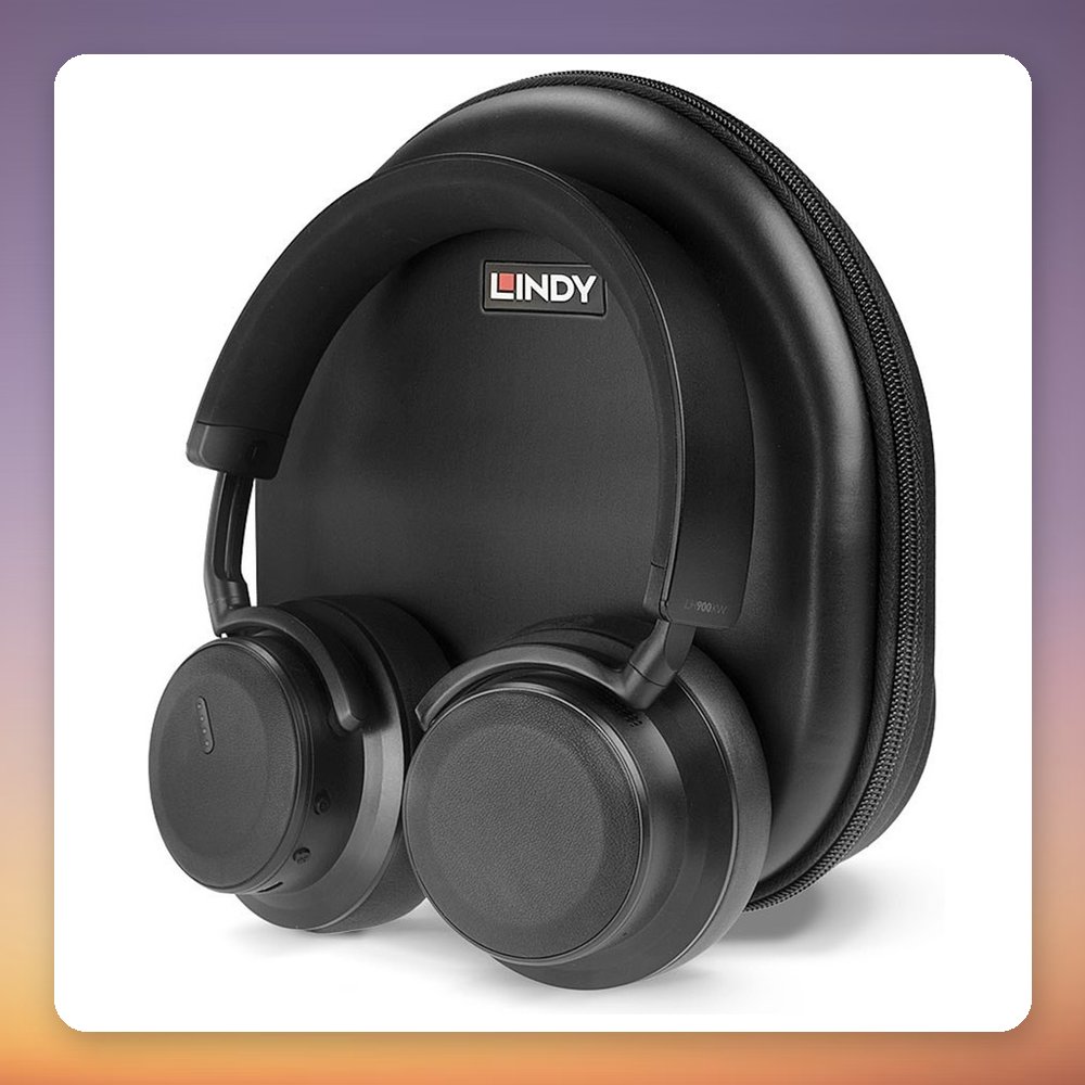 Lindy LH900XW Wireless Over-Ear Headphones, Hybrid ANC, Bluetooth 5.0, Black – image 5