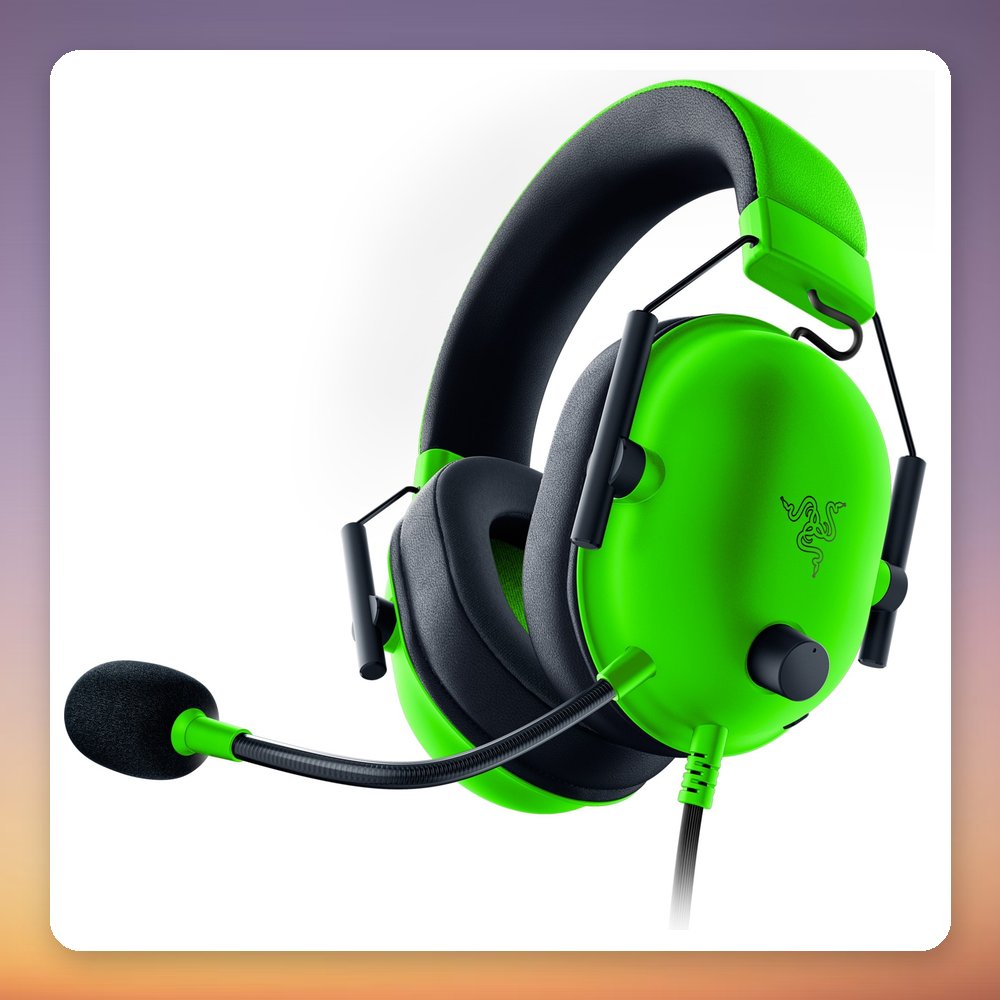 Razer BlackShark V2 X Wired Gaming Headset, 50 mm TriForce Drivers, 3.5 mm, Green/Black – image 2