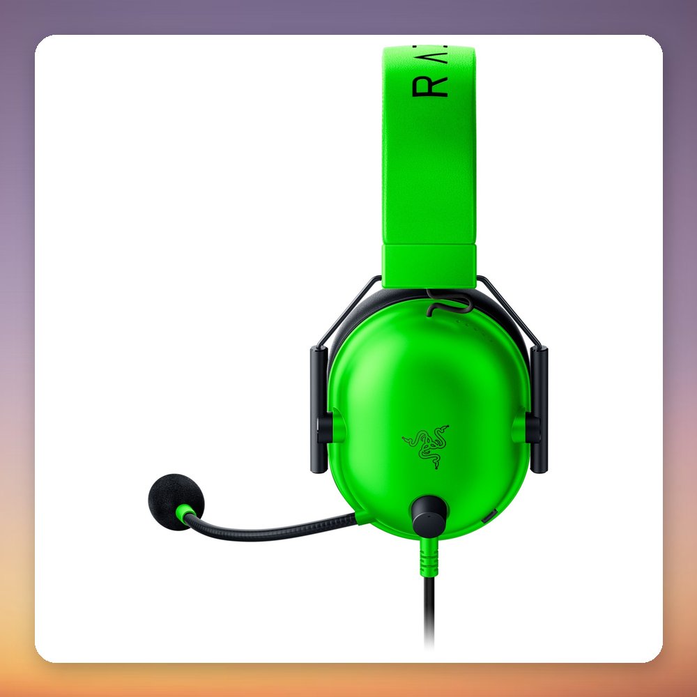 Razer BlackShark V2 X Wired Gaming Headset, 50 mm TriForce Drivers, 3.5 mm, Green/Black – image 3