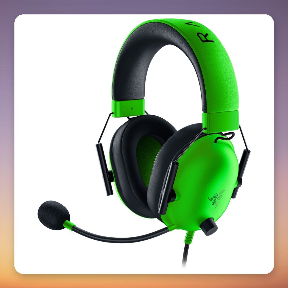 Razer BlackShark V2 X Wired Gaming Headset, 50 mm TriForce Drivers, 3.5 mm, Green/Black – image 4