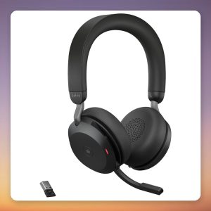 Jabra Evolve2 75 Wireless ANC Headset, Black, USB-A Link380a, MS Teams