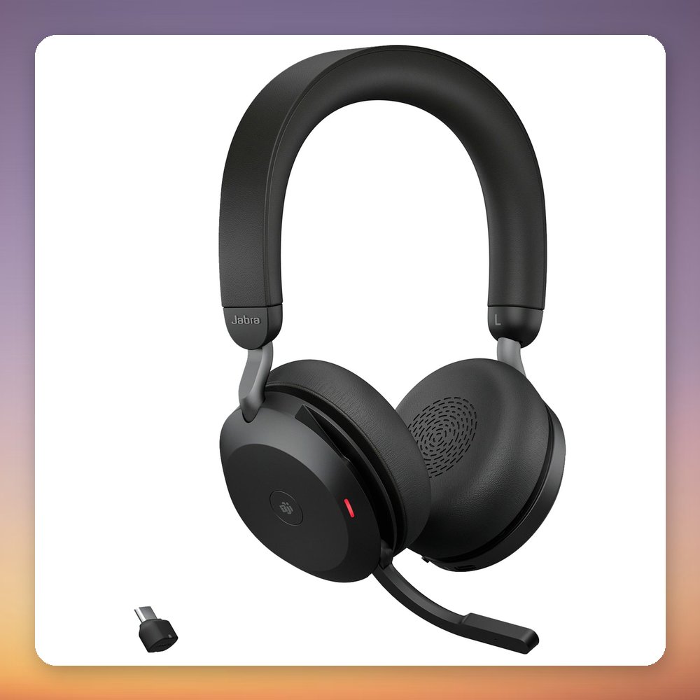Jabra Evolve2 75 Wireless ANC Headset, USB-C Link380c, MS Teams, Black