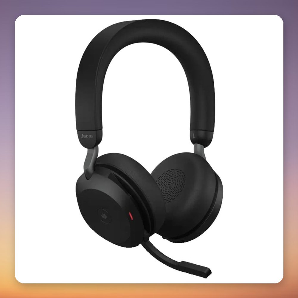 Jabra Evolve2 75 Wireless ANC Headset, Black, USB-A Link380a, Charging Stand