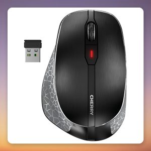 Cherry MW 8C ERGO Wireless Ergonomic Mouse, 3200 DPI, Bluetooth + 2.4 GHz, Black