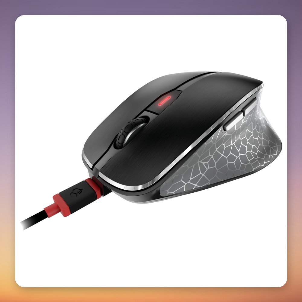 Cherry MW 8C ERGO Wireless Ergonomic Mouse, 3200 DPI, Bluetooth + 2.4 GHz, Black – image 3