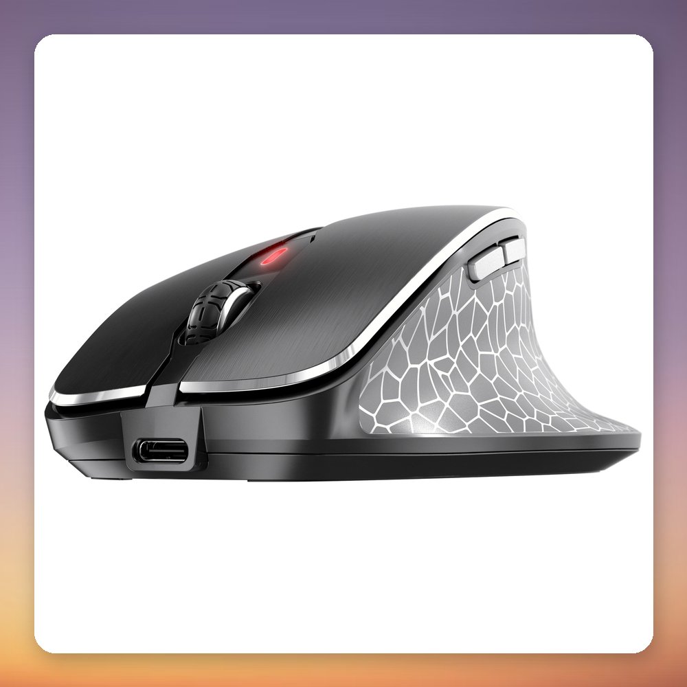 Cherry MW 8C ERGO Wireless Ergonomic Mouse, 3200 DPI, Bluetooth + 2.4 GHz, Black – image 5