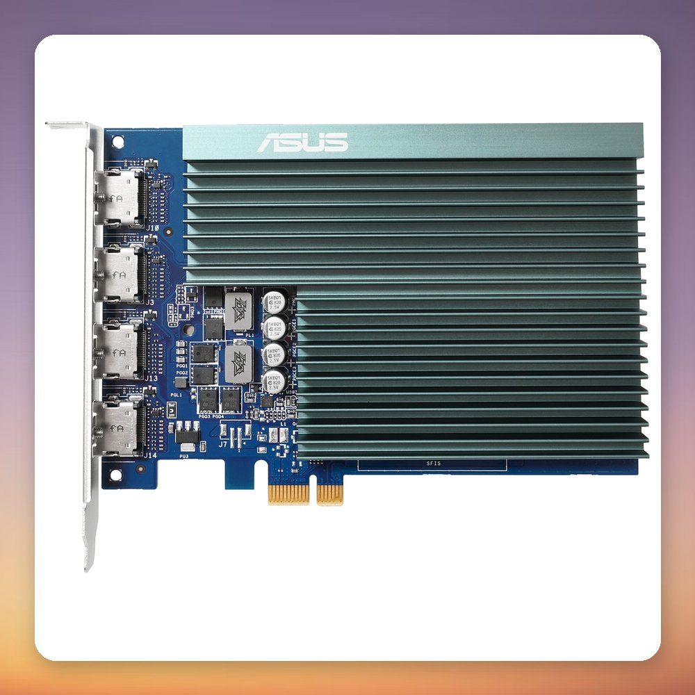 Asus GeForce GT 730 2 GB GDDR5 Passive Graphics Card, 4x HDMI, PCIe x1 – image 2