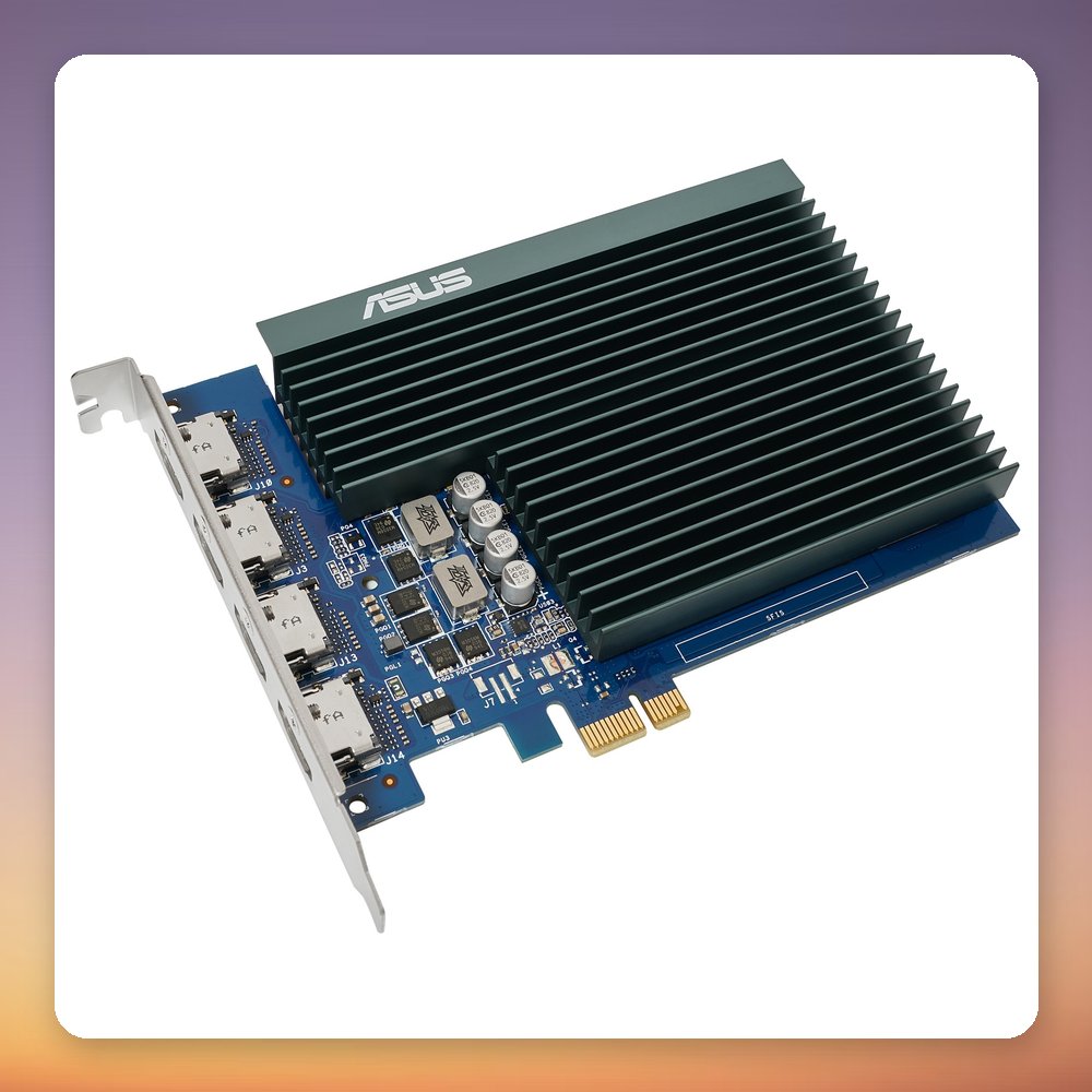 Asus GeForce GT 730 2 GB GDDR5 Passive Graphics Card, 4x HDMI, PCIe x1 – image 3