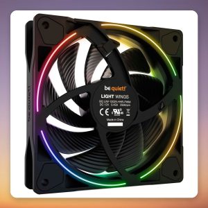 be quiet! Light Wings PWM 120 mm High-Speed ARGB Case Fan, Black, Single Pack