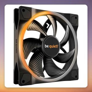 be quiet! Light Wings PWM 140 mm ARGB Case Fan, Black, Single Pack