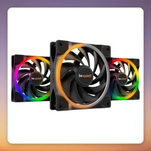 be quiet! Light Wings PWM 120 mm High-Speed ARGB Fan, Black, Triple Pack with ARGB Hub