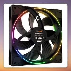 be quiet! Light Wings PWM 140 mm ARGB Case Fans, Black, Triple Pack with ARGB Hub