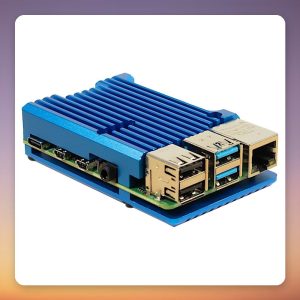 Inter-Tech ODS-721 Aluminium Case for Raspberry Pi 4 Model B, Blue