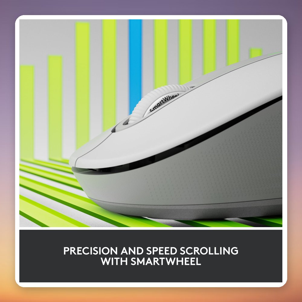Logitech Signature M650 L Wireless Mouse, White, Size L, Bluetooth / Logi Bolt – image 5