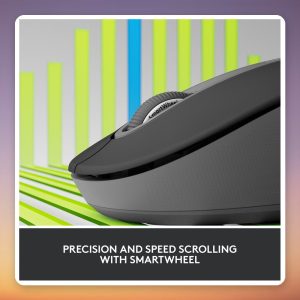 Logitech Signature M650 L Left-Handed Wireless Mouse, Graphite, Bluetooth / Logi Bolt
