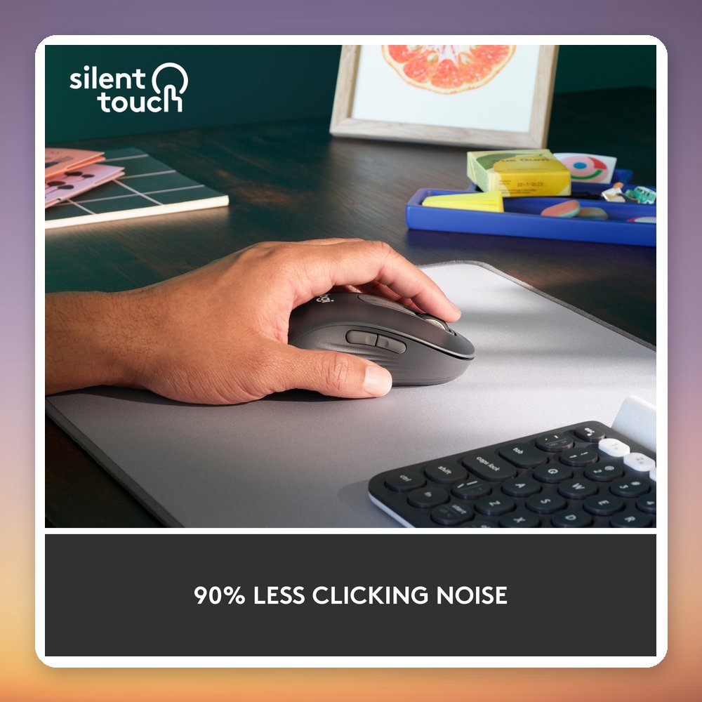 Logitech Signature M650 L Left-Handed Wireless Mouse, Graphite, Bluetooth / Logi Bolt – image 3