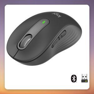 Logitech Signature M650 Wireless Mouse, Graphite, Size M, Bluetooth & Logi Bolt