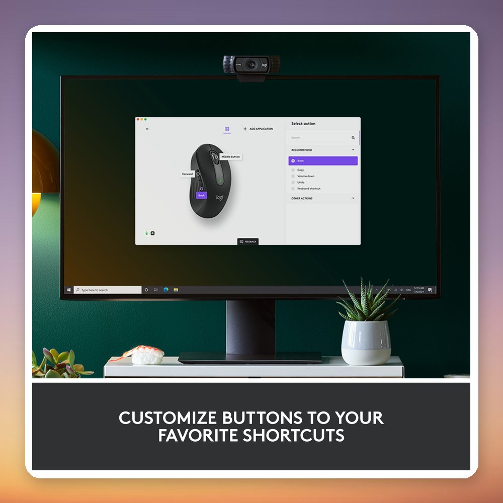Logitech Signature M650 Wireless Mouse, Graphite, Size M, Bluetooth & Logi Bolt – image 5