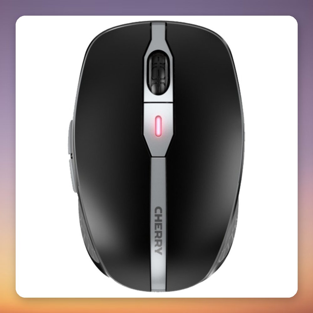 Cherry MW 9100 Wireless Mouse, 2400 DPI, 2.4 GHz & Bluetooth, Rechargeable, Black