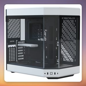 HYTE Y60 Mid-Tower Case, White/Black, Tempered Glass, E-ATX, Vertical GPU
