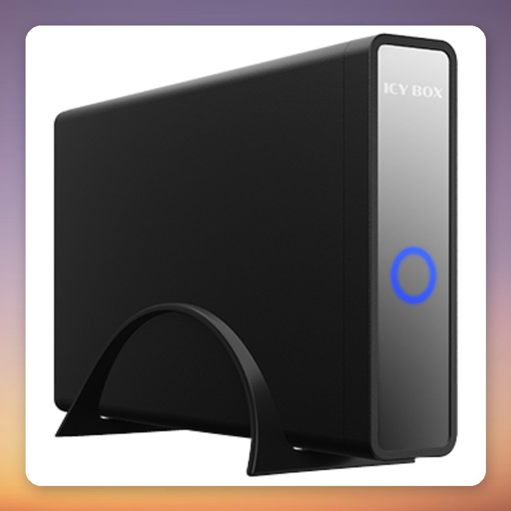 Icy Box IB-382H-C31 USB 3.2 Gen 2 2.5/3.5" HDD/SSD Enclosure with 3-Port USB Hub