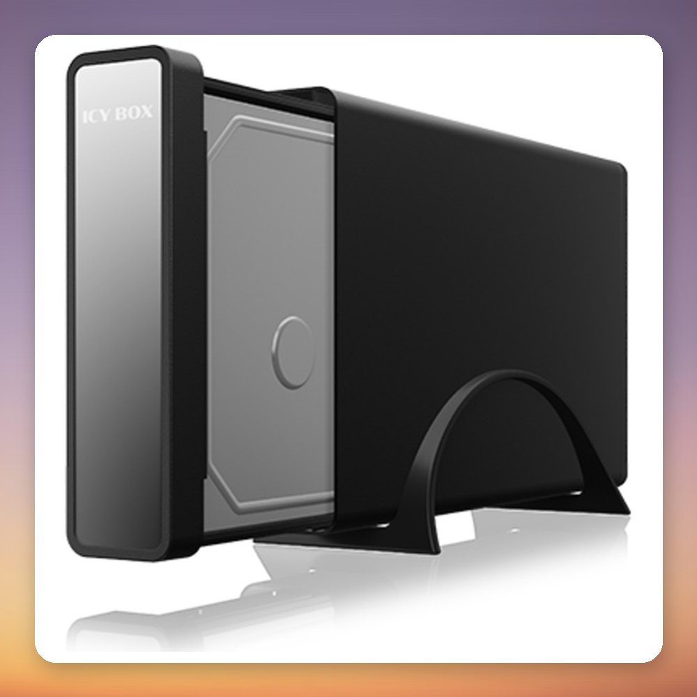 Icy Box IB-382H-C31 USB 3.2 Gen 2 2.5/3.5" HDD/SSD Enclosure with 3-Port USB Hub – image 3