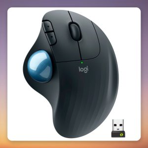 Logitech ERGO M575 for Business Wireless Trackball, Graphite/Blue, Logi Bolt & Bluetooth