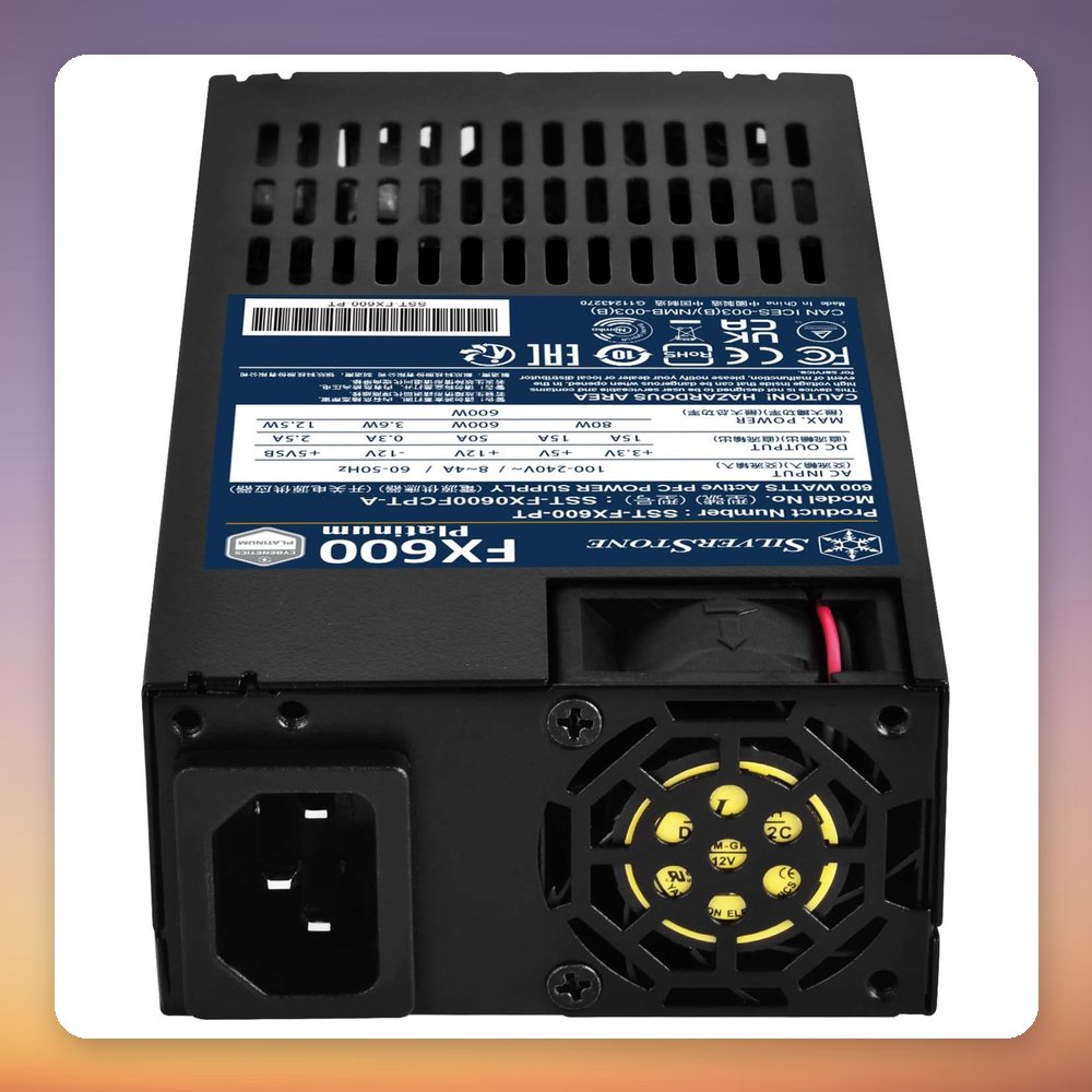 SilverStone FX600 Platinum 600W Cybenetics Platinum Flex ATX PSU – image 3