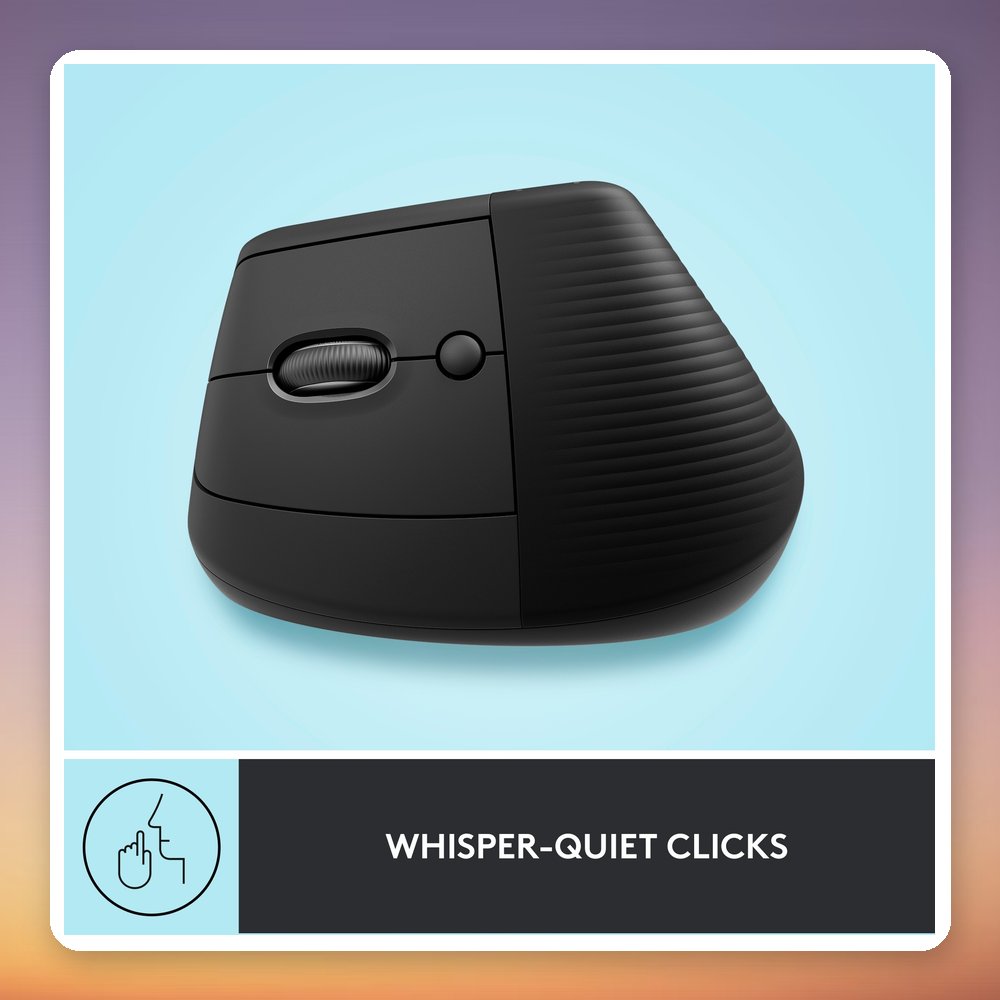 Logitech Lift Left-Handed Vertical Ergonomic Wireless Mouse, Graphite, Logi Bolt/Bluetooth – image 5