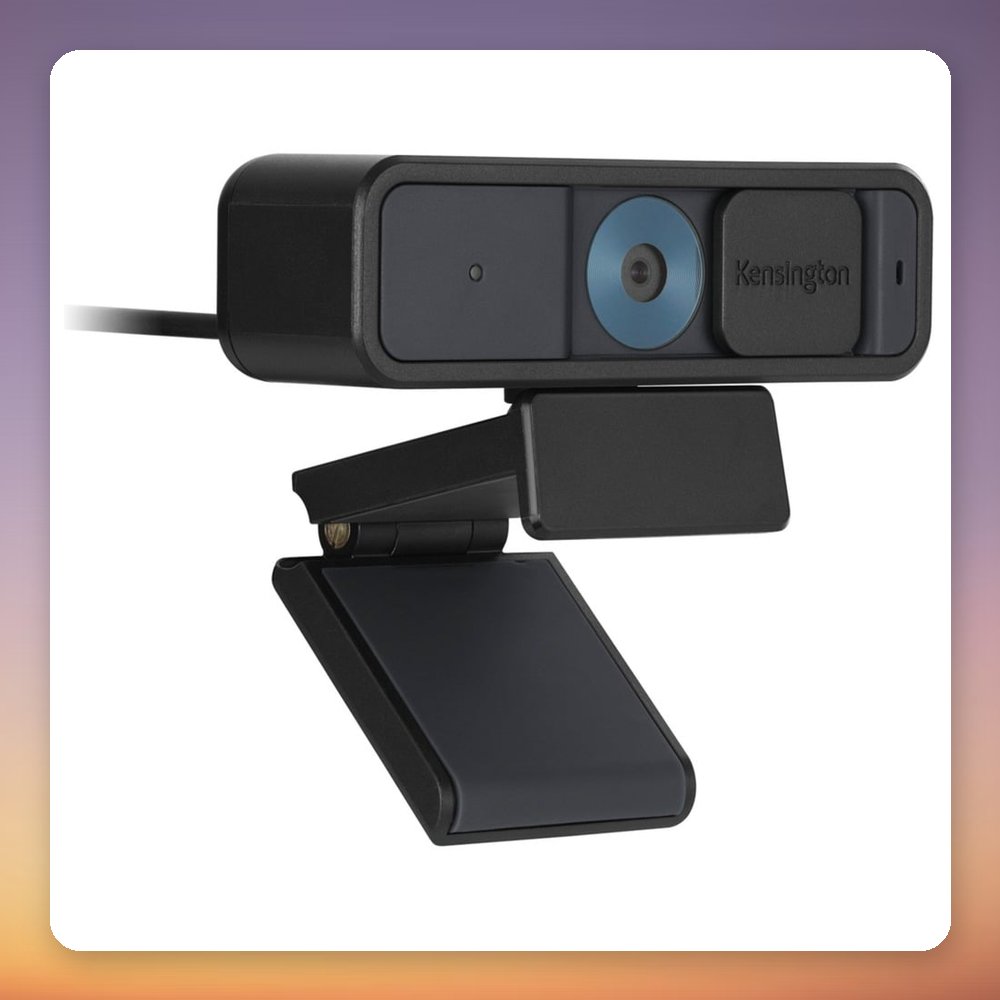 Kensington W2000 1080p Auto Focus Webcam, Black, USB, Built-in Microphone