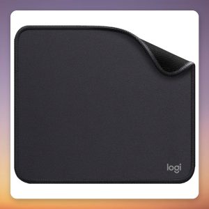 Logitech Studio Mouse Pad, Black, 230 x 200 mm, Water-Resistant, Non-Slip Base