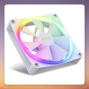 NZXT F120 RGB 120 mm Case Fan Triple Pack with RGB & Fan Controller, White