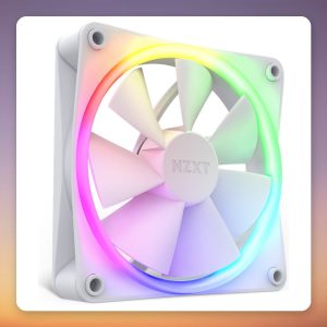NZXT F120 RGB 120 mm PWM Case Fan, White, Single Pack, Without Controller