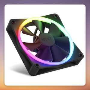 NZXT F120 RGB 120 mm Case Fans, Black, 3-Pack with RGB & Fan Controller