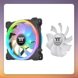 Thermaltake SWAFAN 12 RGB 120 mm PWM-Style Fan, Black, 3-Pack with Controller