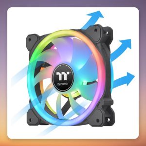 Thermaltake SWAFAN 12 RGB 120 mm PWM-Style Fan, Black, 3-Pack with Controller