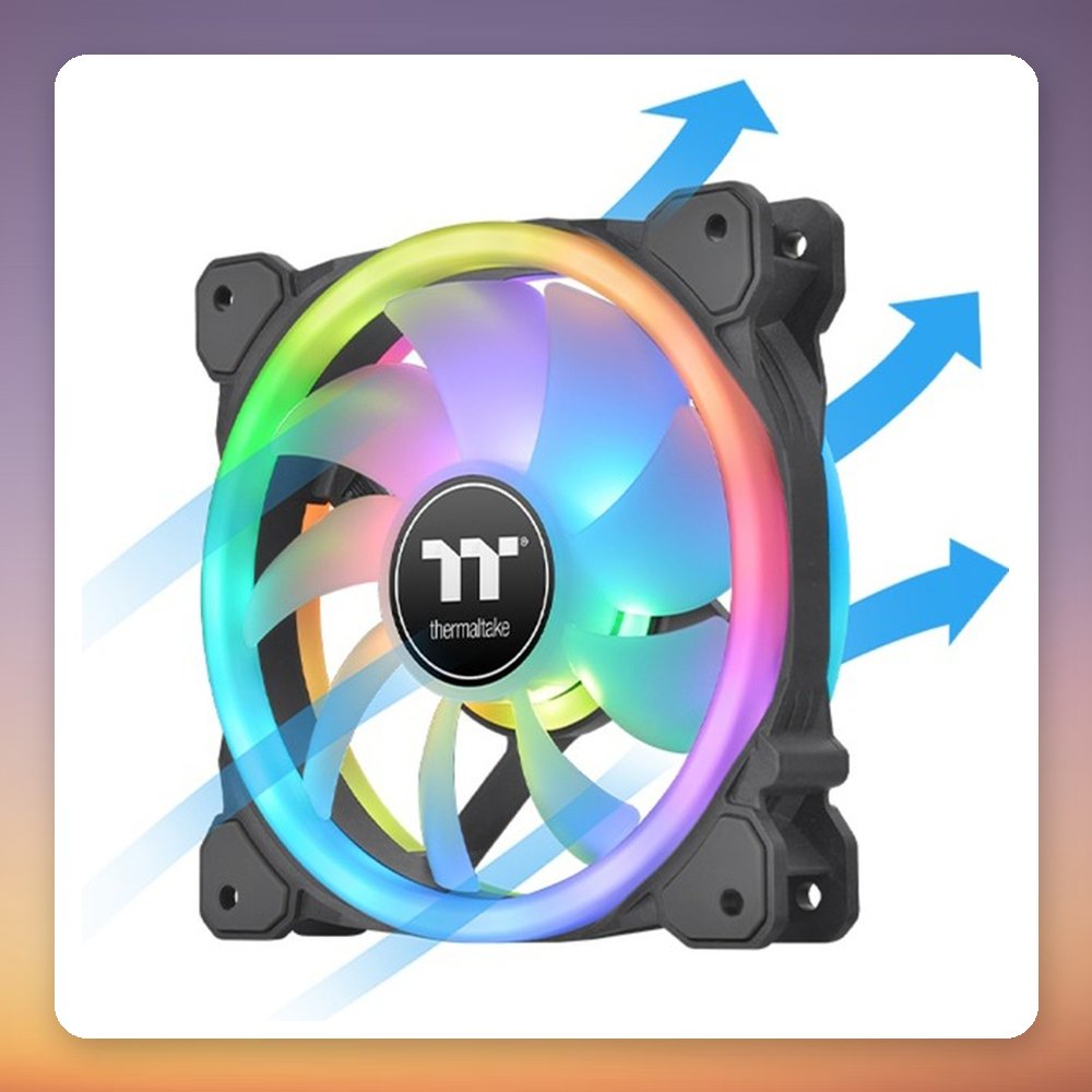 Thermaltake SWAFAN 14 RGB 140 mm Case Fan, Black, 3-Pack with Controller – image 2