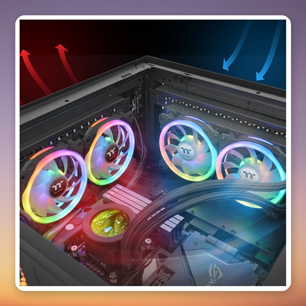Thermaltake SWAFAN 14 RGB 140 mm Case Fan, Black, 3-Pack with Controller – image 6