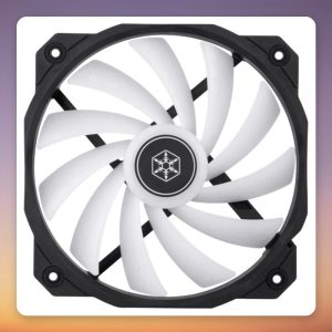 Silverstone SF160B-ARGB 160 mm PWM ARGB Case Fan, Black, 1600 RPM