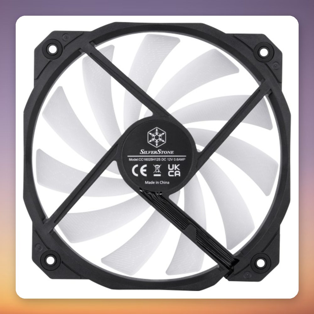 Silverstone SF160B-ARGB 160 mm PWM ARGB Case Fan, Black, 1600 RPM – image 6