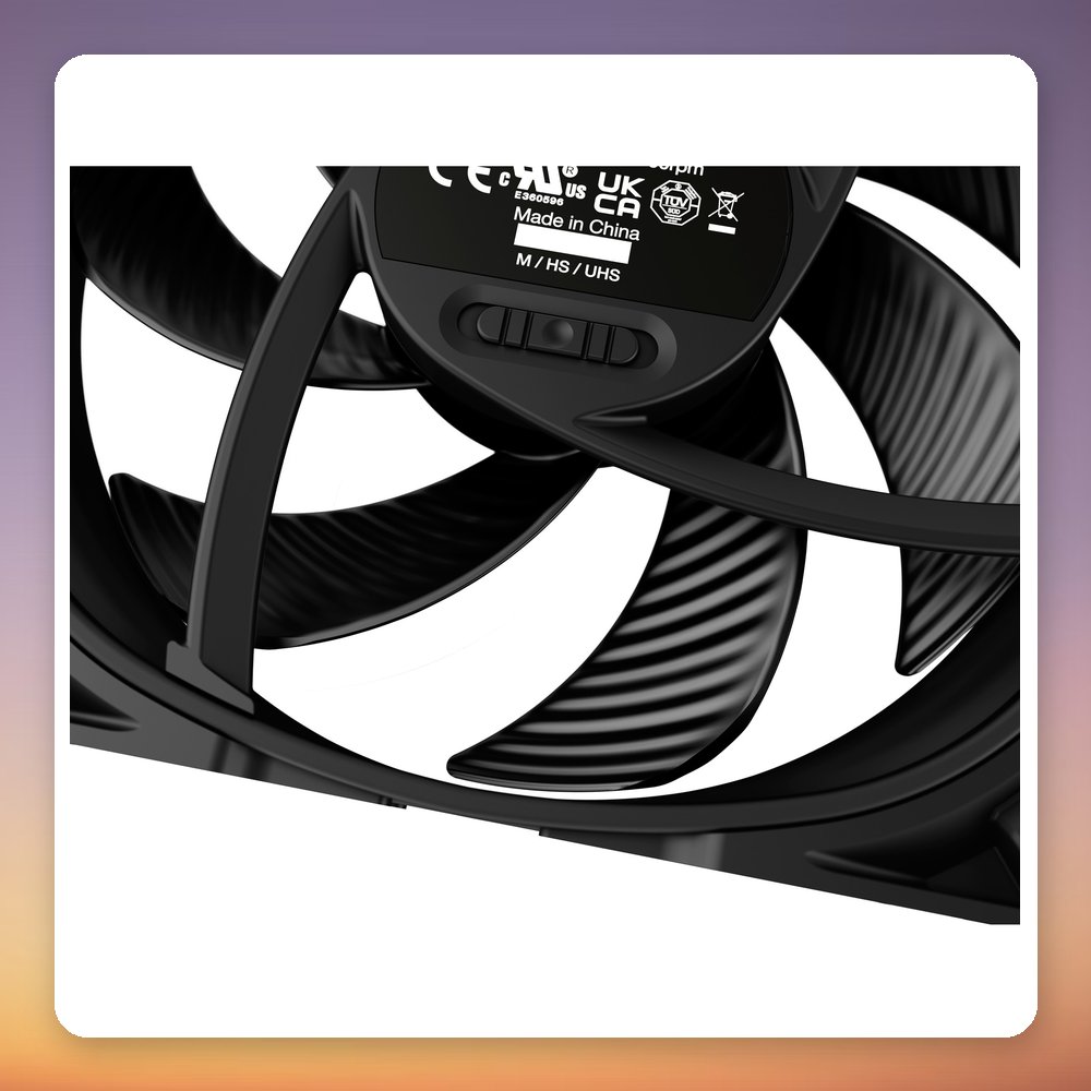 be quiet! Silent Wings PRO 4 140 mm PWM Fan, Black, 2400 RPM, Single Pack – image 4
