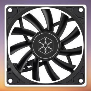Silverstone Air Slimmer 90 92 mm PWM Slim Fan, Black