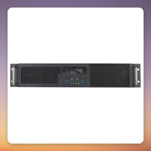 SilverStone RM23-502-MINI 2U Micro-ATX Rackmount Server Case, Grey/Black