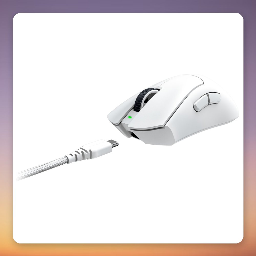 Razer DeathAdder V3 Pro Wireless Gaming Mouse, White, 30,000 DPI, 60 g – image 4