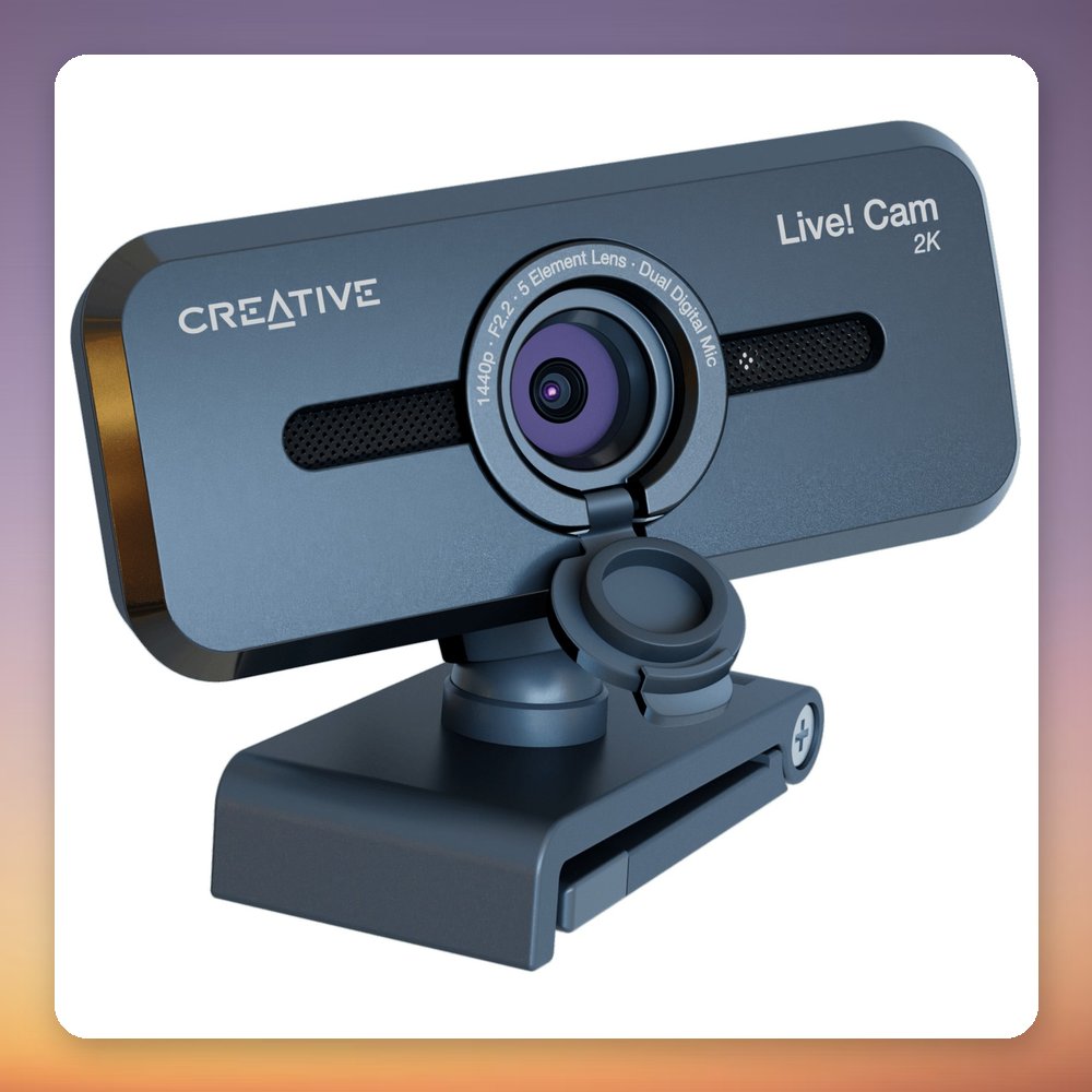 Creative Labs Live! Cam Sync V3 2K QHD USB Webcam, 5 MP, Black