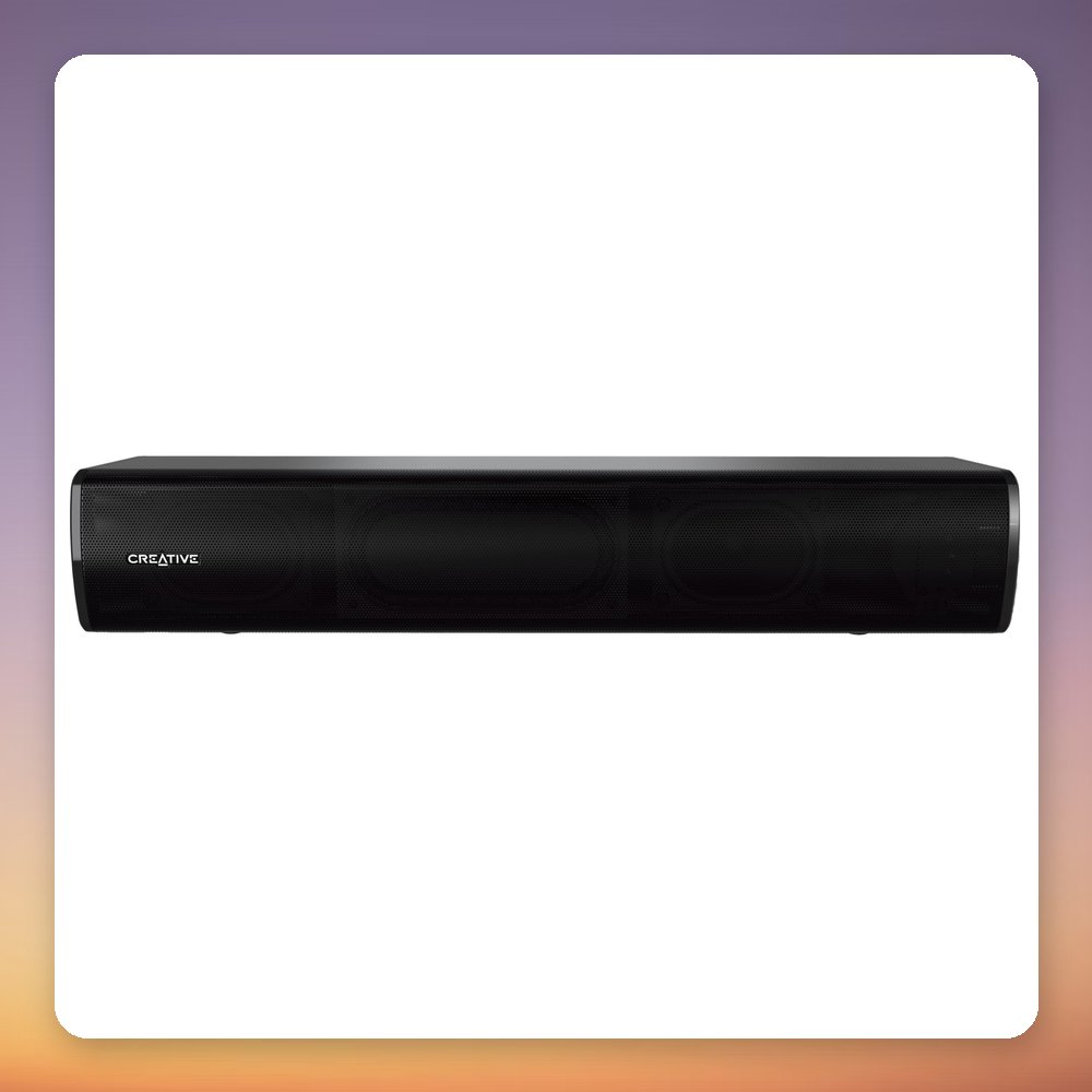 Creative Stage Air V2 2.0 Bluetooth 5.3 Desktop Soundbar, Black, USB-C
