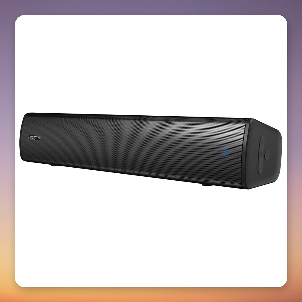 Creative Stage Air V2 2.0 Bluetooth 5.3 Desktop Soundbar, Black, USB-C – image 2