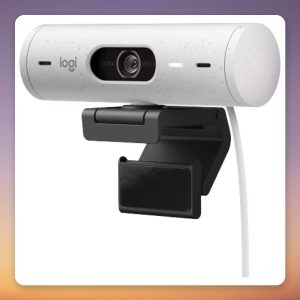 Logitech Brio 500 Full HD 1080p USB-C Webcam with Auto-Framing, Off-White